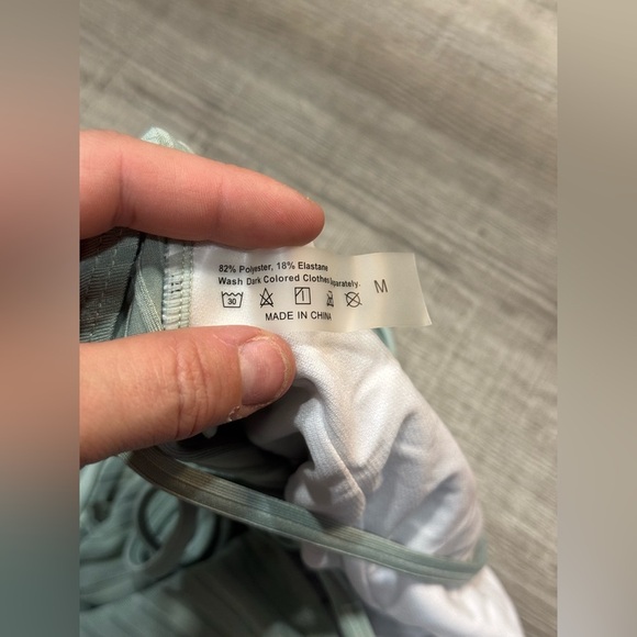 Mint Green Ribbed Swimsuit - Picture 4 of 4